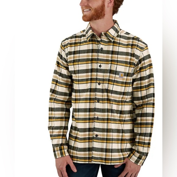 Carhartt Other - Carhartt Men's Flannel Rugged Flex Relaxed Midweight Long Sleeve plaid M NWT